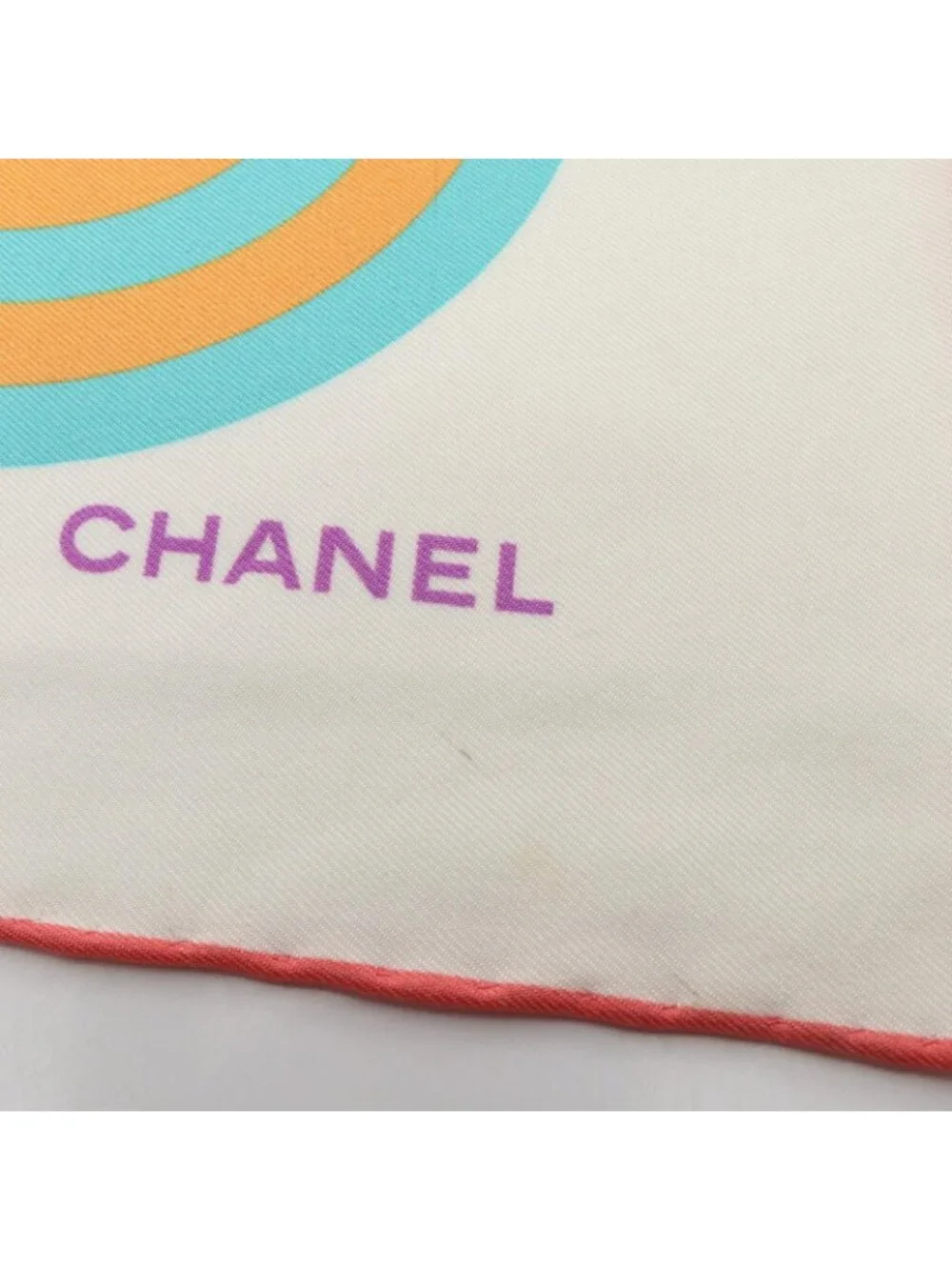 Chanel Scarf CC Logo All Pattern Pink Silk